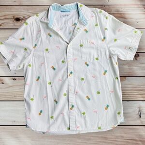 Tommy Bahama White Pineapple Print Men's Shirt